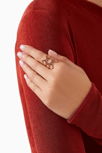 Arabesque Deco Ring in 18kt Rose Gold