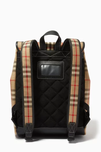Check Print Backpack in Cotton