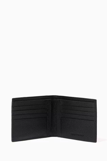 Minorca Eagle Logo Bi-fold Wallet in Leather