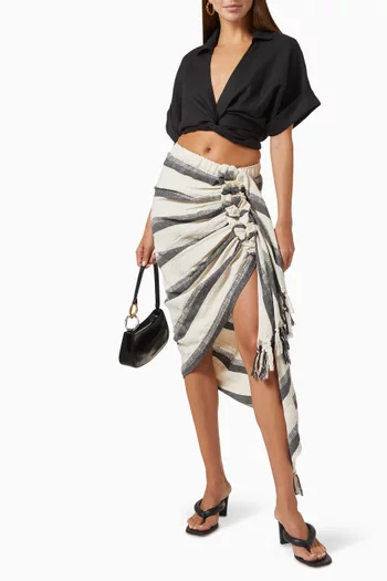 Tulum Luxe Skirt in Linen-blend