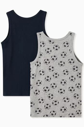 2-Pack Football Tank Tops in Organic Cotton