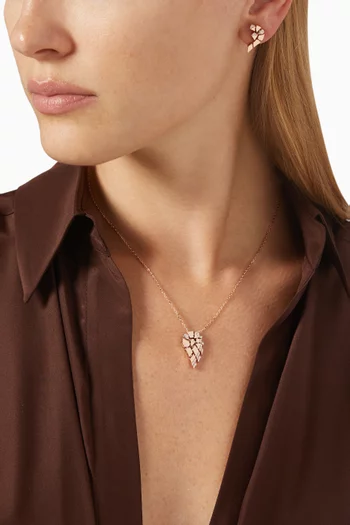 Glacial Frost Diamond Pendant Necklace in 18kt Rose Gold