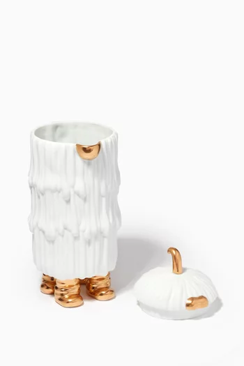 Djuna Coffee & Tea Pot in 24kt Gold-plated Porcelain 