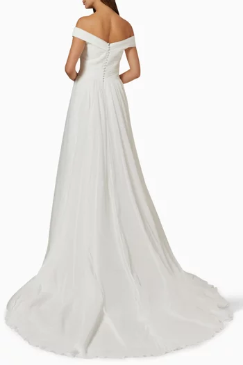 فستان زفاف فوجي شيفون