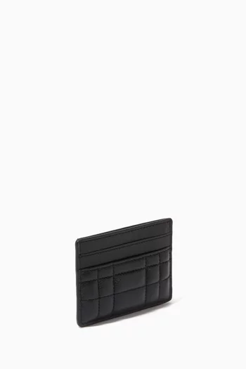 Evelyn Card Case in Quilted Leather