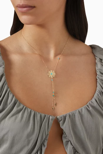 Farfasha Sunkiss Turquoise Necklace in 18kt Yellow Gold