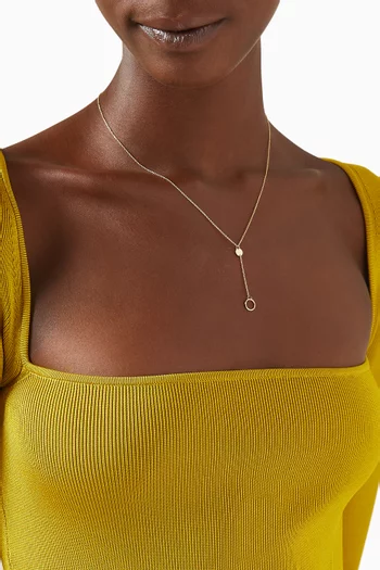 Galeria Disc Dangle Necklace in 18kt Yellow Gold