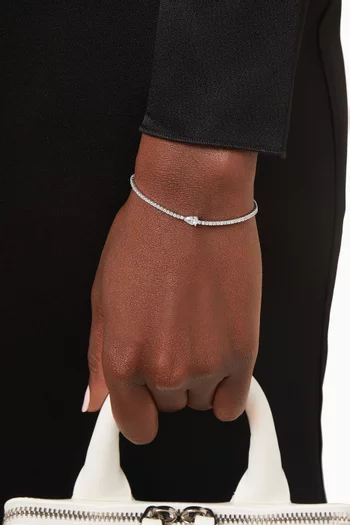 Teardrop Crystal Pavé Bracelet in Sterling Silver