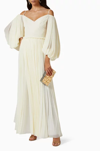 Gathered Maxi Gown in Jersey