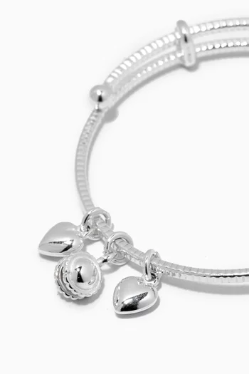 Heart Baby Bangle in Sterling Silver