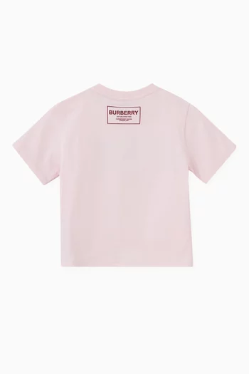 Thomas Bear Trio Embroidered T-shirt in Cotton