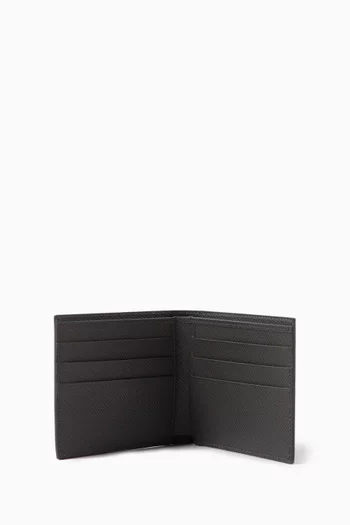 Logo Plaque Bifold Wallet in Leather