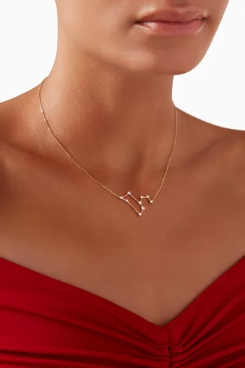 Leo Constellation Diamond Necklace in 18kt Gold