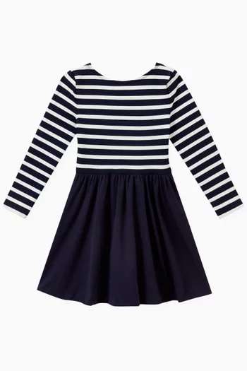 Striped Day Dress in Cotton