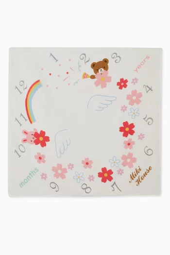 Monthly Countdown-print Bath Towel in Gauze