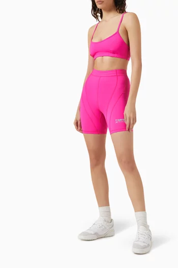 Chica Panelled Biker Shorts in Polyamide