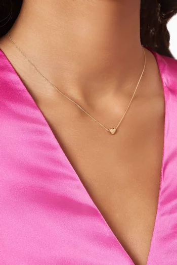Chubby Heart Necklace in 18kt Yellow Gold