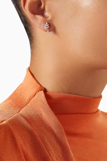 Diamond Single Ear Piercing in 18kt White Gold