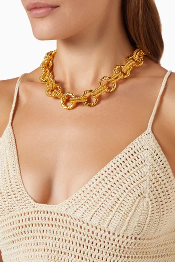 Metisse Darling Choker Necklace in Gold-plated Brass