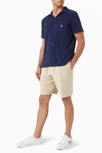 Drawstring Logo Shorts in Cotton Blend
