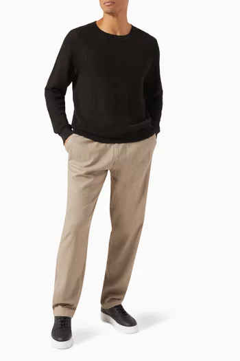 Pull-on Pants in Stretch Linen Blend