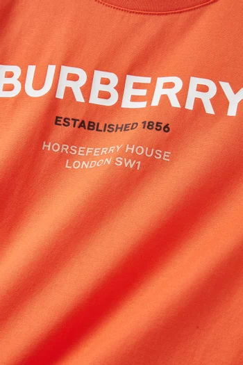 Horseferry Print T-shirt in Cotton