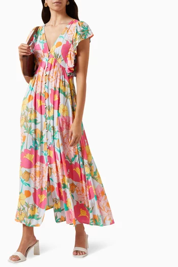 فستان ياسلالا طويل بنقشة زهور ايكوفيرو