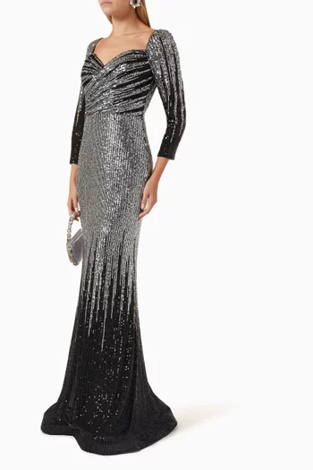 Sequin-embellished Mermaid Gown
