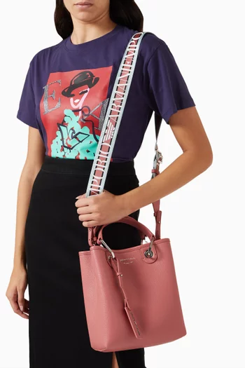 Deer-print Shopper Tote Bag in Faux-leather