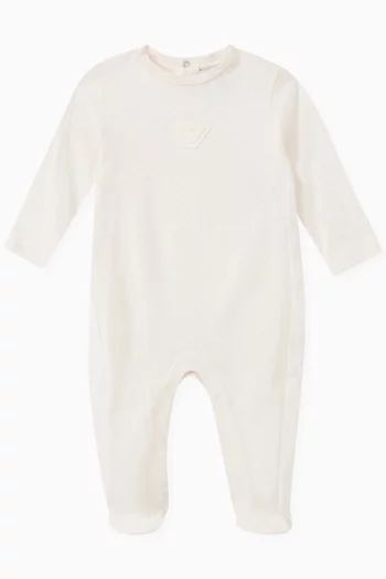 All-over Eagle Logo Sleepsuit in Cotton