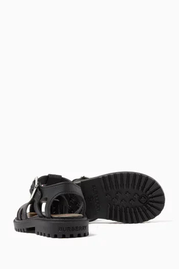 TB Logo Sandals in Rubber