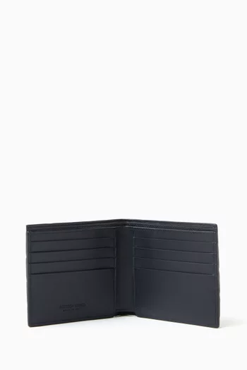 Bi-fold Wallet in Intreccio Leather