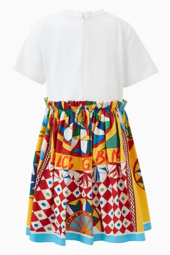 Carretto Print Skirt Dress in Cotton