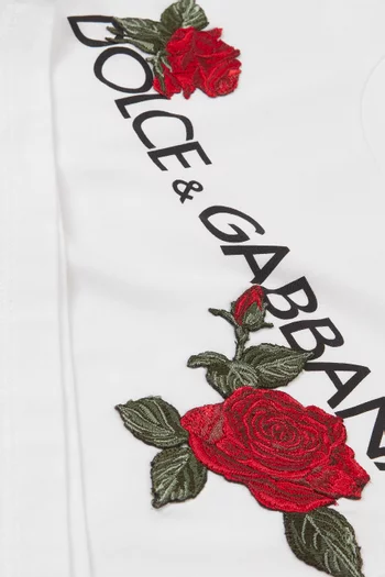 Rose Logo T-shirt in Cotton