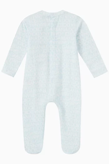 Cub-detail Logo Sleepsuit in Cotton