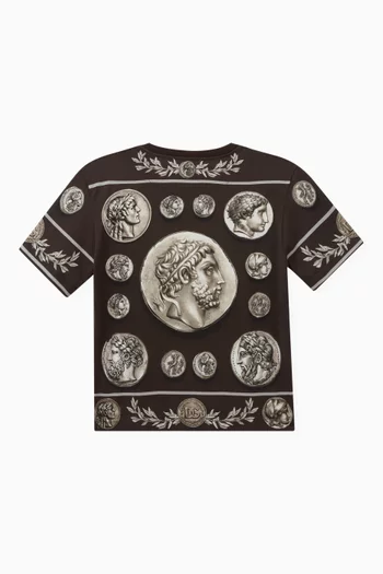 All-over Coin-print T-shirt in Cotton-jersey