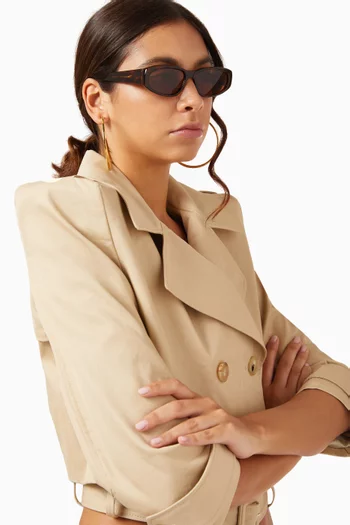 09 Oval Cat-eye Sunglasses