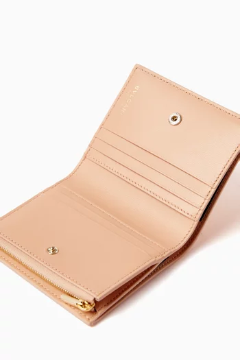 Logo Infinitum Compact Wallet in Calf Leather