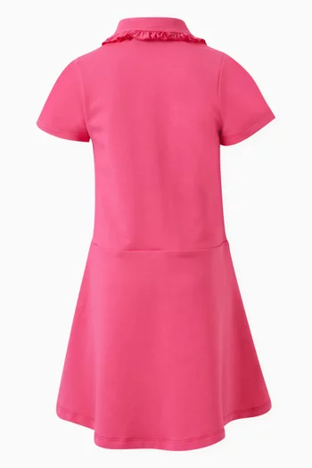 Ruffled Polo Dress in Cotton