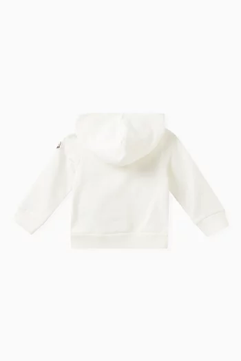 Logo Print Hooded Sweatshirt in Cotton Stretch