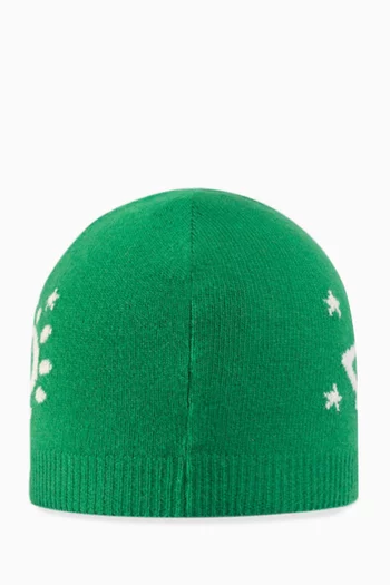 Interlocking G & UFO Hat in Wool Knit