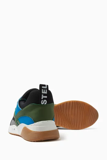 Colour-block Low-top Sneakers in Polyurethane