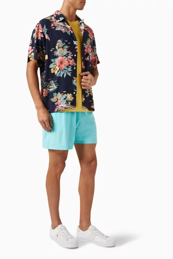 Tropical Floral Camp Shirt in Viscose