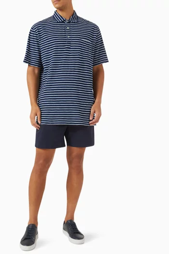 Striped Polo Shirt in Cotton Jersey