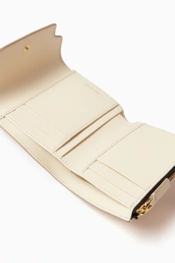 Flap Wallet in Saffiano Leather