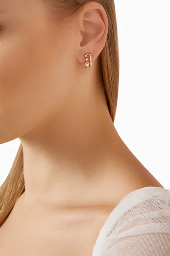 Happy Forever Diamond Earrings in 18kt Rose Gold