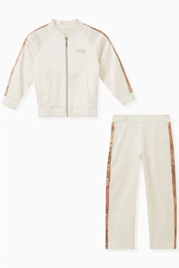 Logo Map-print Tracksuit in Cotton