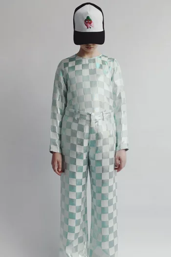 Checkered Top in Polyester