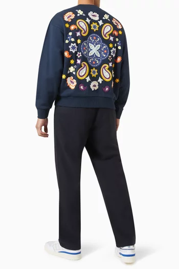 Paisley Nelson Crewneck Sweatshirt in Cotton-fleece