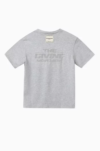Reflective Logo-print T-shirt in Cottonsey100©